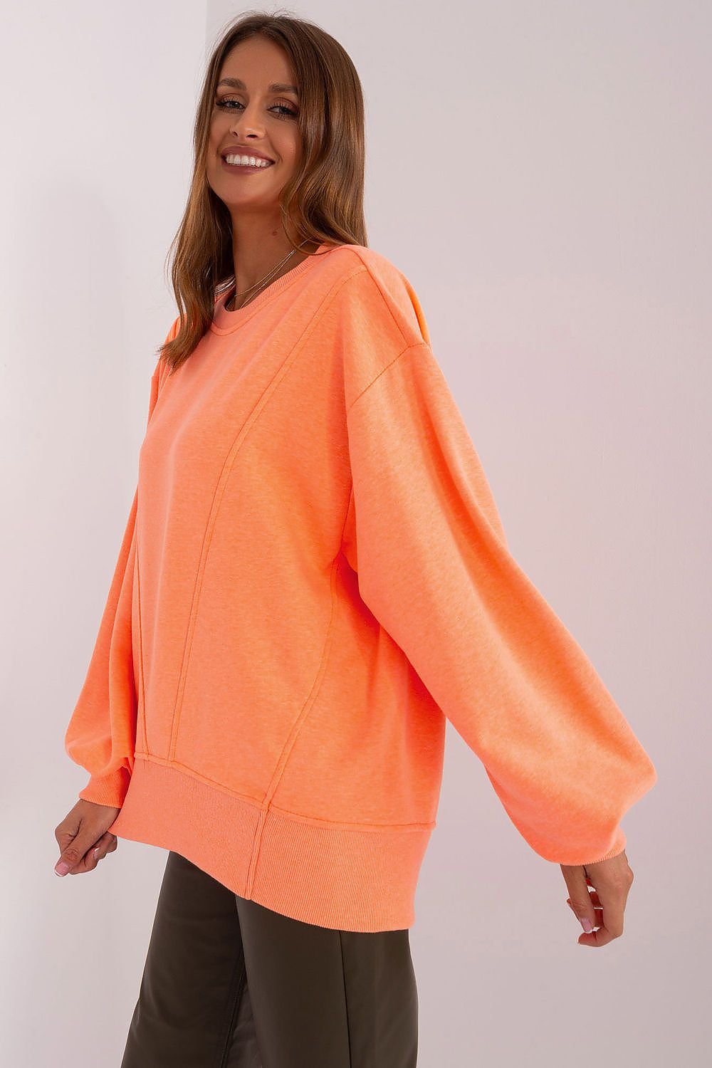 women_fashion - littlescollectionSweaterOversized Cotton Blend Baloon Sleeve Sweatshirt – Moda PolishMatterhorn_ProductId_216158