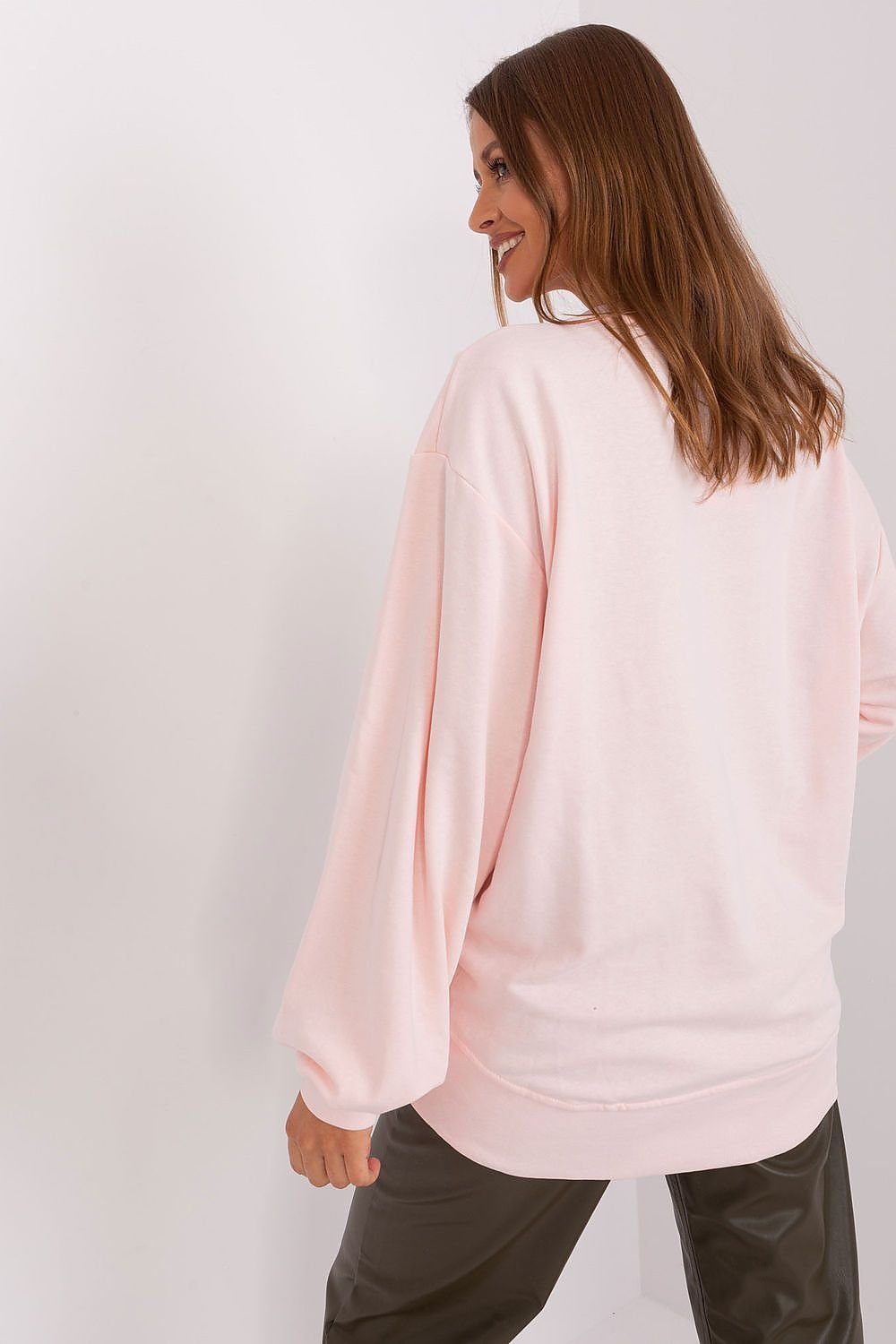 women_fashion - littlescollectionSweaterOversized Cotton Blend Baloon Sleeve Sweatshirt – Moda PolishMatterhorn_ProductId_216158