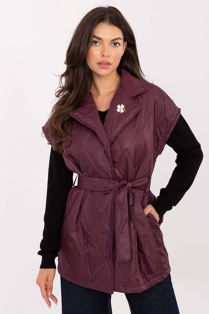 women_fashion - littlescollectionVestRue Paris Quilted Vest | Tie Belt Lapel with Pockets | One SizeMatterhorn_Vendor_Rue Paris