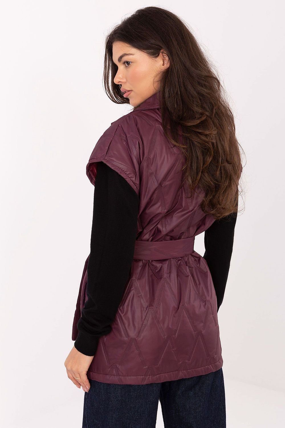 women_fashion - littlescollectionVestRue Paris Quilted Vest | Tie Belt Lapel with Pockets | One SizeMatterhorn_Vendor_Rue Paris
