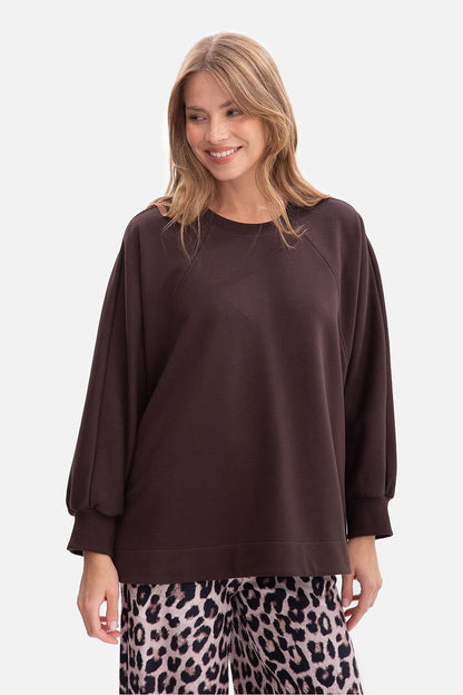 women_fashion - littlescollectionSweatshirt womenStylish Raglan Oversized Cotton Sweatshirt OF EleganceMatterhorn_Color_beige