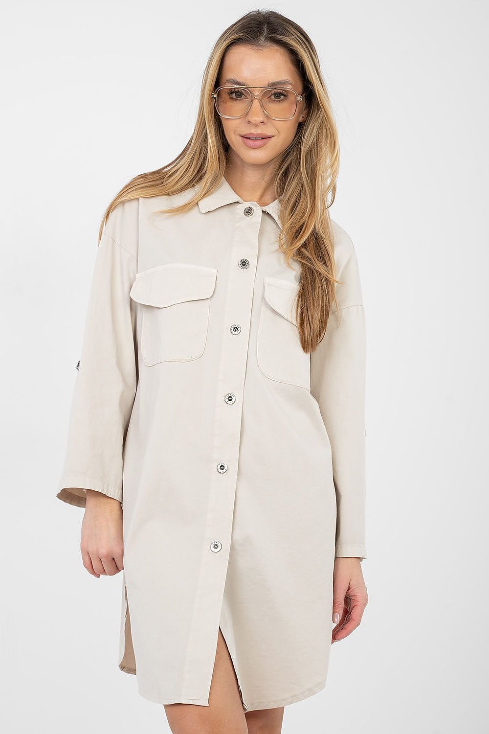 women_fashion - littlescollectionCotton dressDaydress Rou Paris Cotton Midi Shirt CollarMatterhorn_ProductId_223795