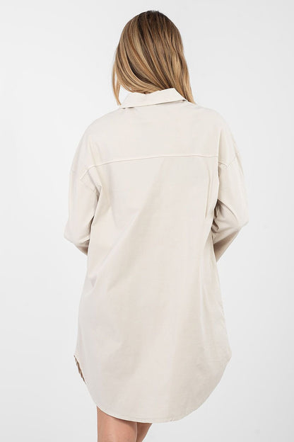 women_fashion - littlescollectionCotton dressDaydress Rou Paris Cotton Midi Shirt CollarMatterhorn_ProductId_223795