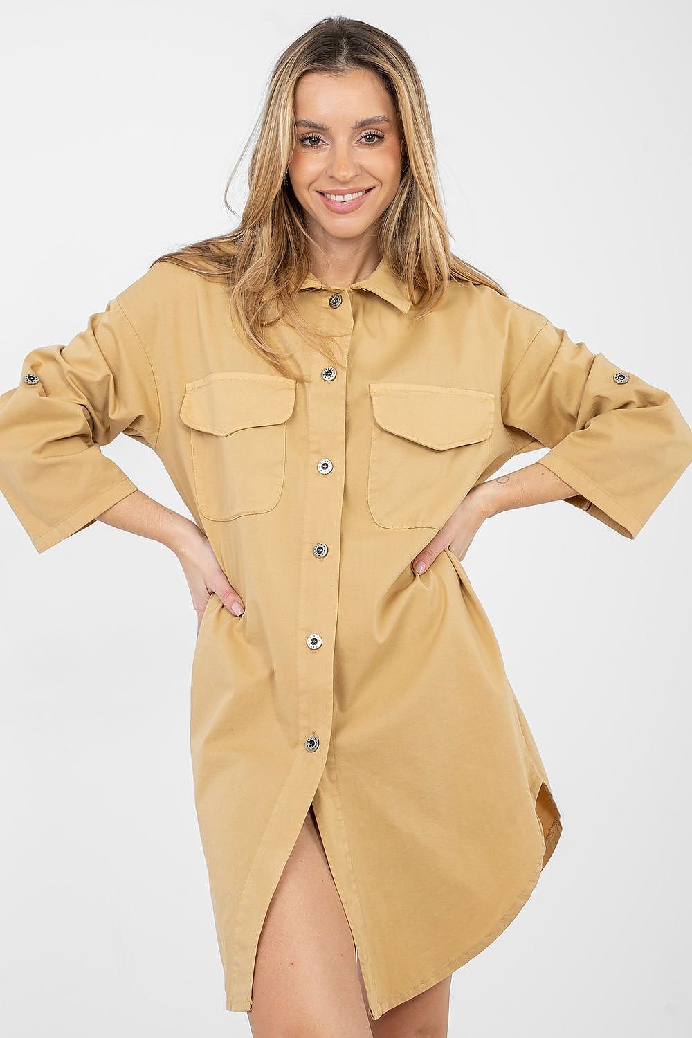 women_fashion - littlescollectionCotton dressDaydress Rou Paris Cotton Midi Shirt CollarMatterhorn_ProductId_223795