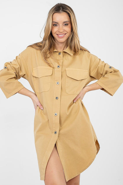 women_fashion - littlescollectionCotton dressDaydress Rou Paris Cotton Midi Shirt CollarMatterhorn_ProductId_223795