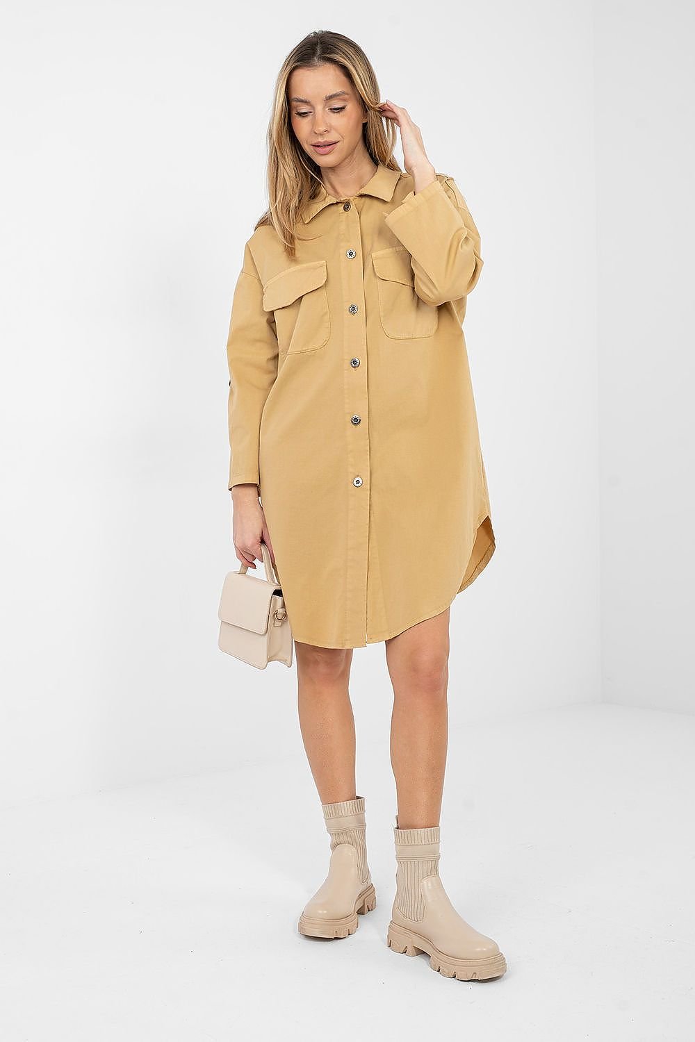 women_fashion - littlescollectionCotton dressDaydress Rou Paris Cotton Midi Shirt CollarMatterhorn_ProductId_223795