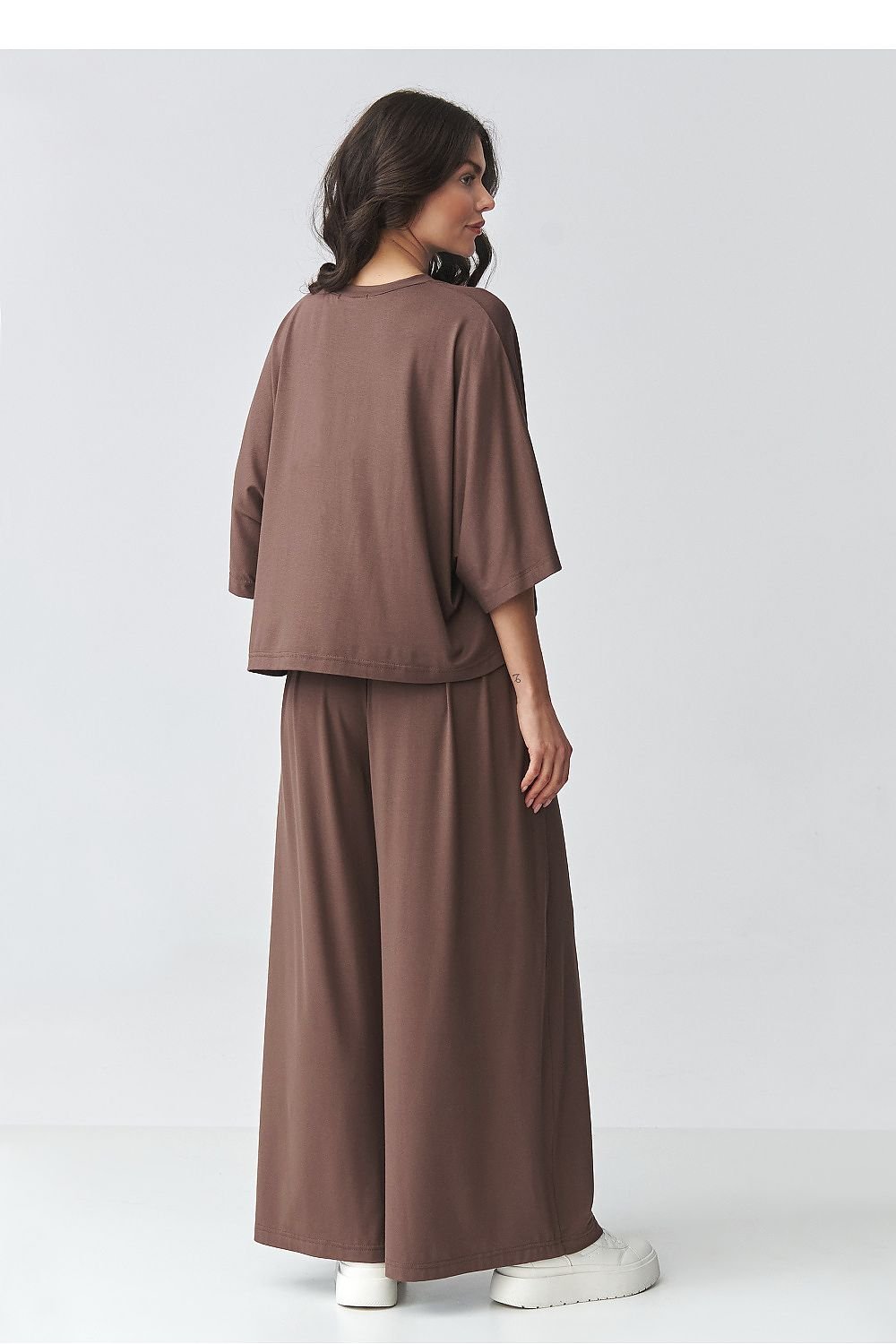 women_fashion - littlescollectionSetsLoose Blouse &amp; Wide - Leg Pants Set | Viscose Co - ordmatching set