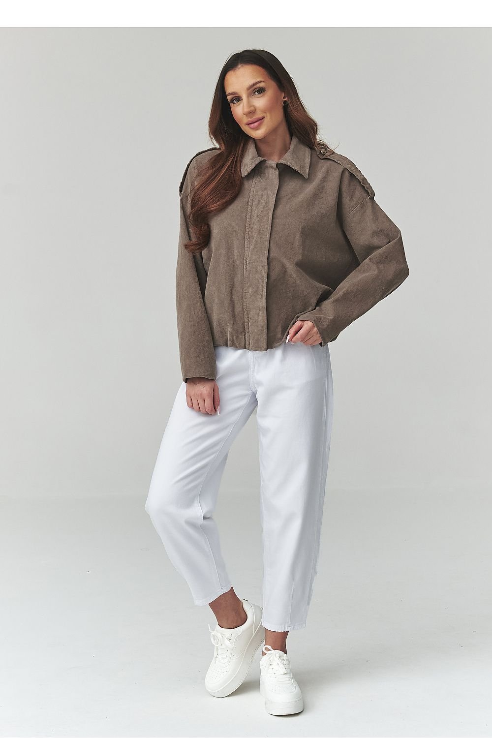 women_fashion - littlescollectionJacketsCorduroy Cotton Bomber Jacket | Zip - Up Loose Fit | One Sizecotton jacket