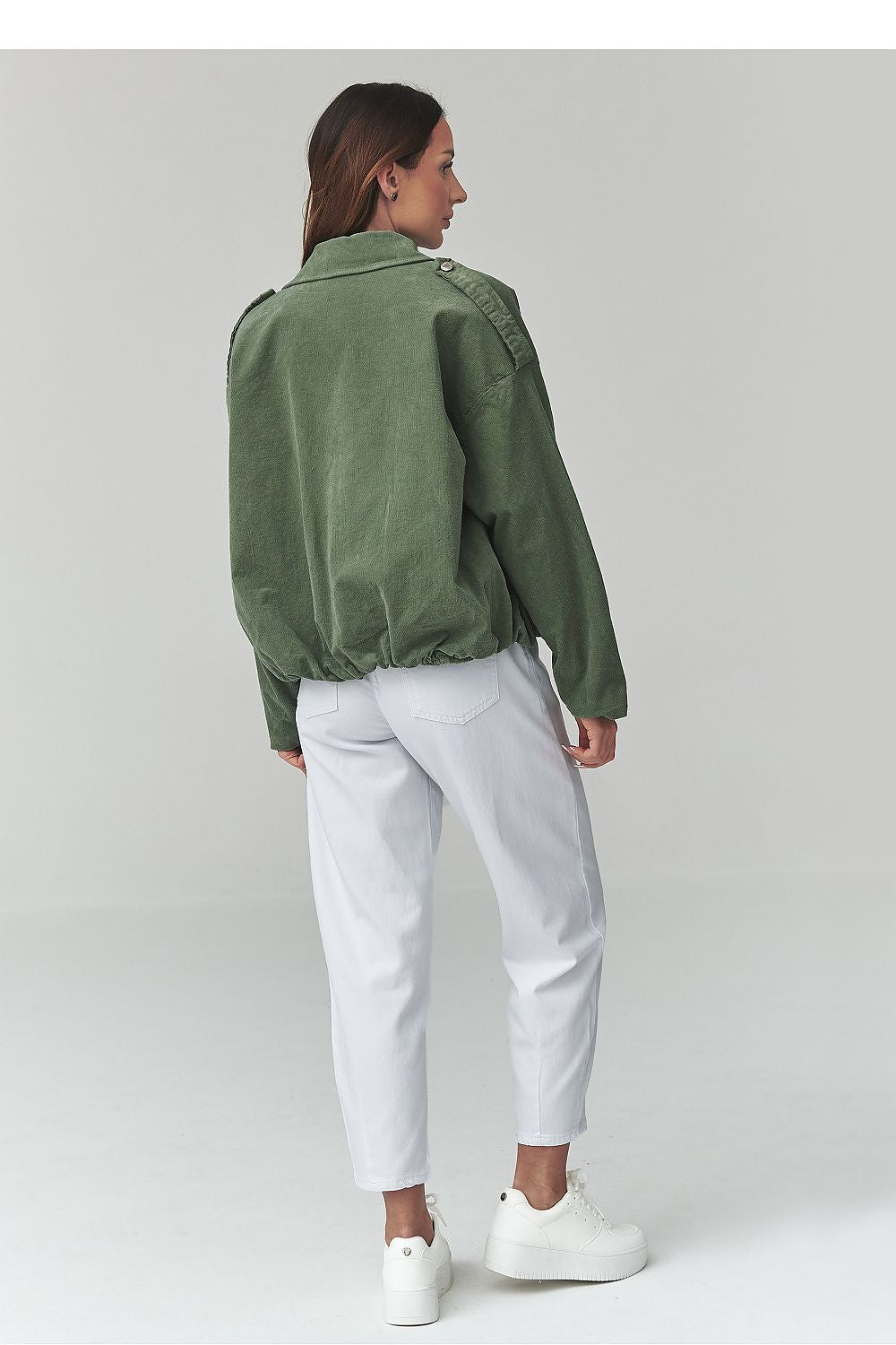 women_fashion - littlescollectionJacketsCorduroy Cotton Bomber Jacket | Zip - Up Loose Fit | One Sizecotton jacket