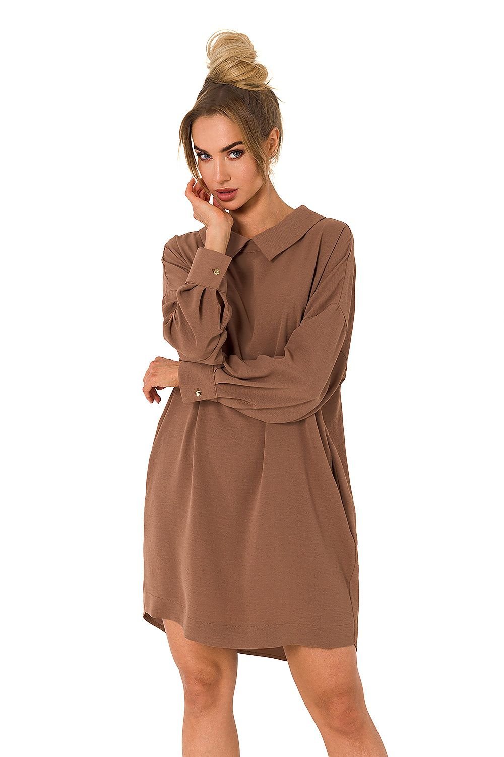 women_fashion - littlescollectionDressMoe Tunic Dress With Chain Neckline Detail and Long Sleevescasual dress