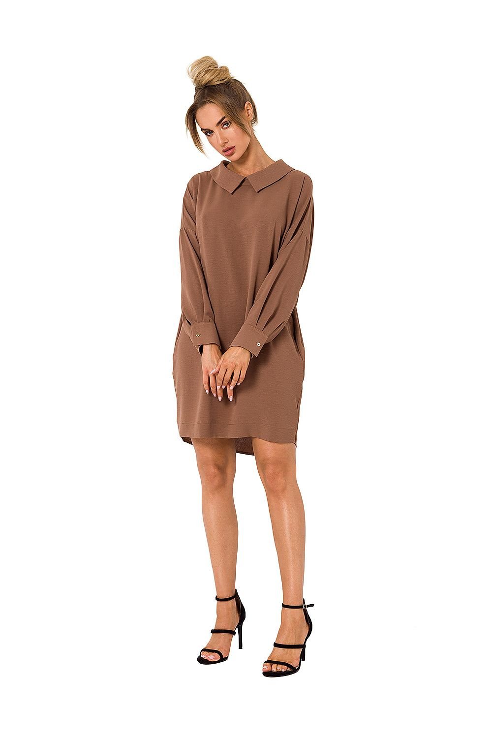 women_fashion - littlescollectionDressMoe Tunic Dress With Chain Neckline Detail and Long Sleevescasual dress