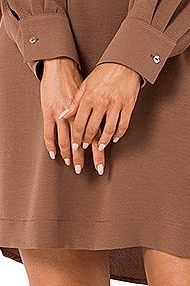 women_fashion - littlescollectionDressMoe Tunic Dress With Chain Neckline Detail and Long Sleevescasual dress