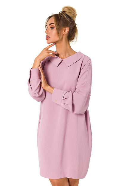 women_fashion - littlescollectionDressMoe Tunic Dress With Chain Neckline Detail and Long Sleevescasual dress