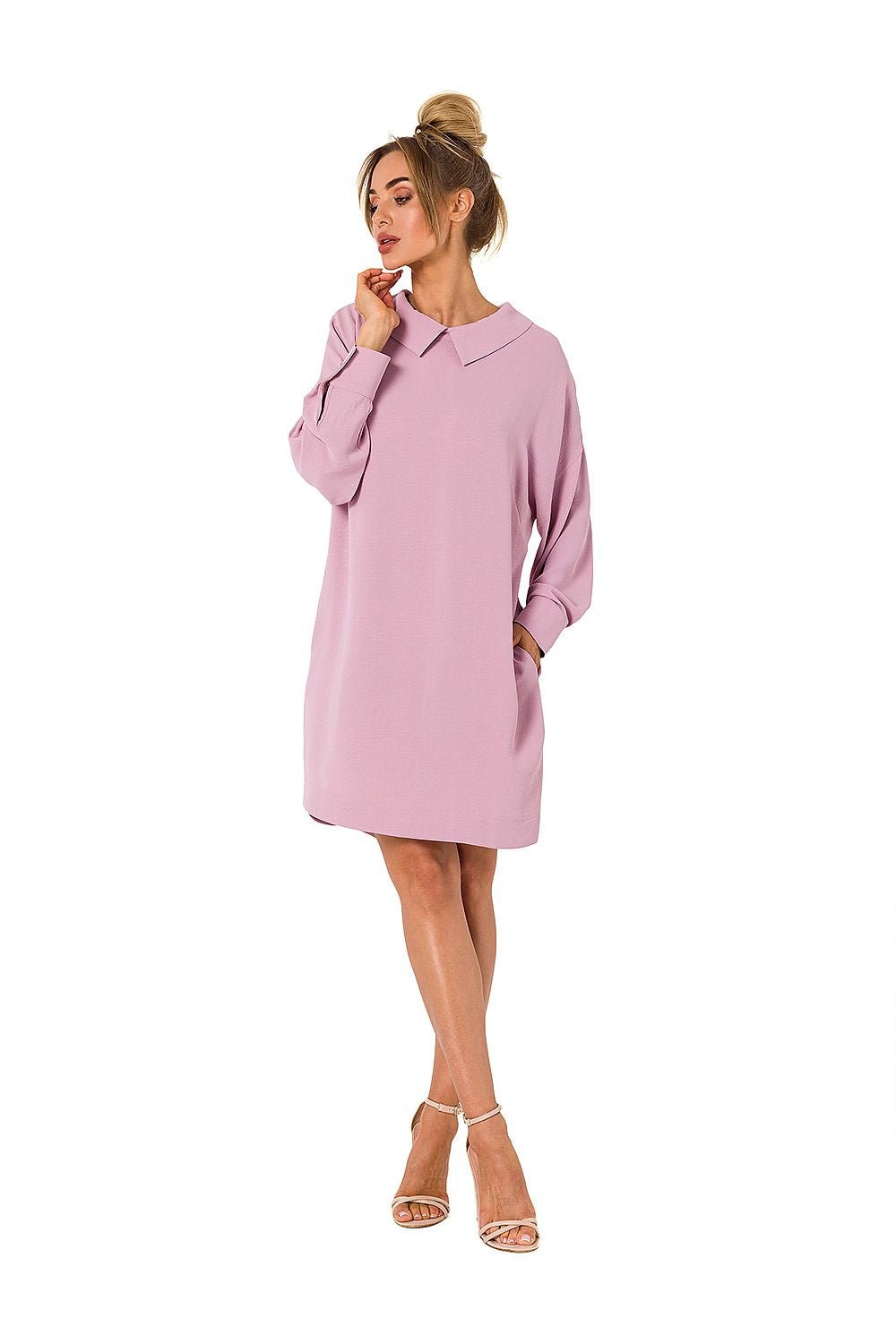 women_fashion - littlescollectionDressMoe Tunic Dress With Chain Neckline Detail and Long Sleevescasual dress