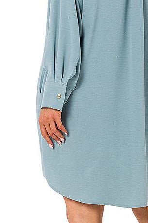 women_fashion - littlescollectionDressMoe Tunic Dress With Chain Neckline Detail and Long Sleevescasual dress