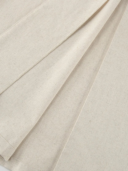 women_fashion - littlescollectionDressBelted Cap Sleeve Linen - Cotton Maxi DressChic Charm