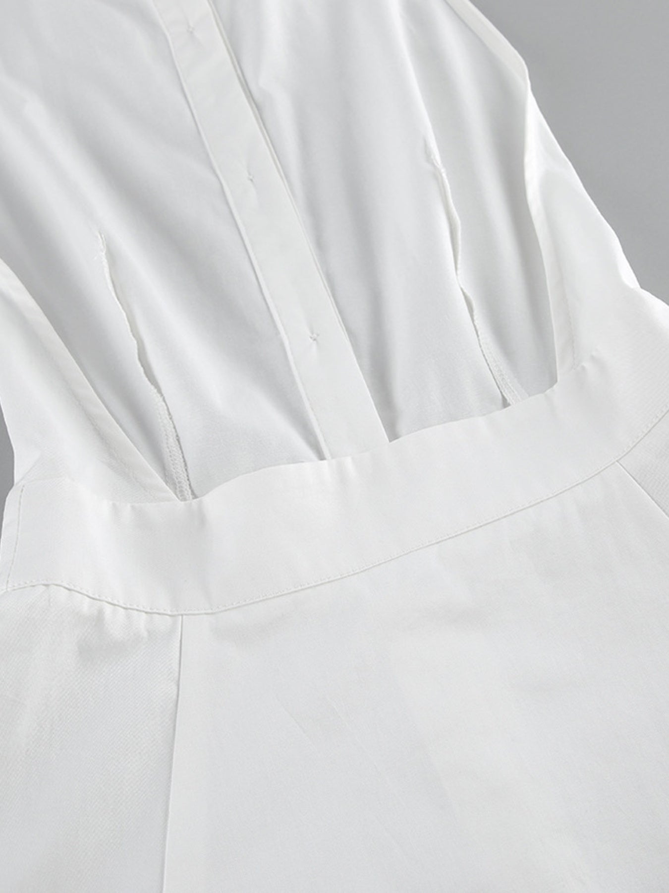 women_fashion - littlescollectionCotton dressBackless Button - Front Sleeveless Cotton Maxi DressChic Charm