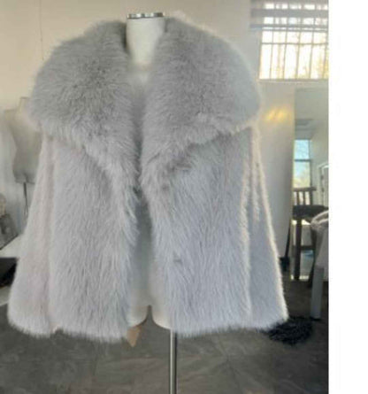 Winter Plush Coat Fashion Thicken Lapel