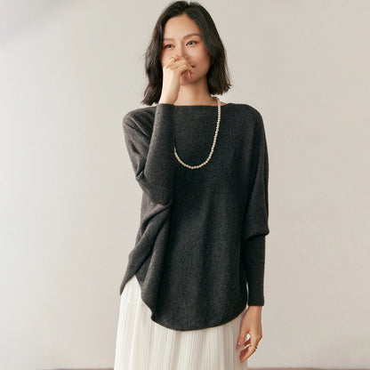 BohoLittlesEdit - Cashmere Sweater - Luna 100% Cashmere Batwing Sleeve Sweater