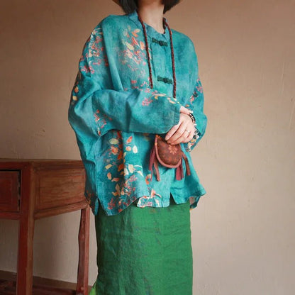 women_fashion - littlescollectionwomen blouseMira Vintage Linen Blousebutton front blouse