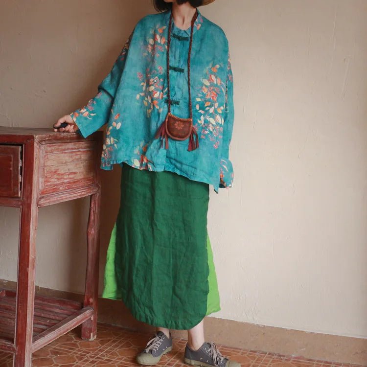 women_fashion - littlescollectionwomen blouseMira Vintage Linen Blousebutton front blouse