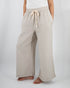 women_fashion - littlescollectionWomen pantsAva Wide Leg French Linen Drawstring Pant - Womendrawstring pant women