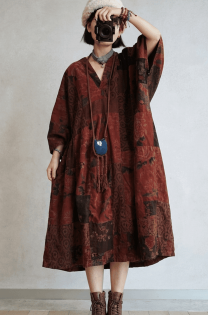 women_fashion - littlescollectionlinen dressFree Spirit Vintage Batwing Linen Dressboho linen dress women