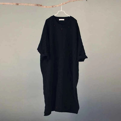 Vintage Baggy Maxi Dress in black