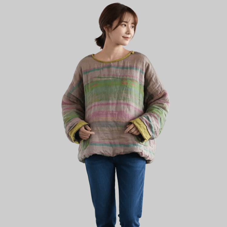 women_fashion - littlescollectionSweaterVintage Floral Patchwork Pullover Parka - Women&