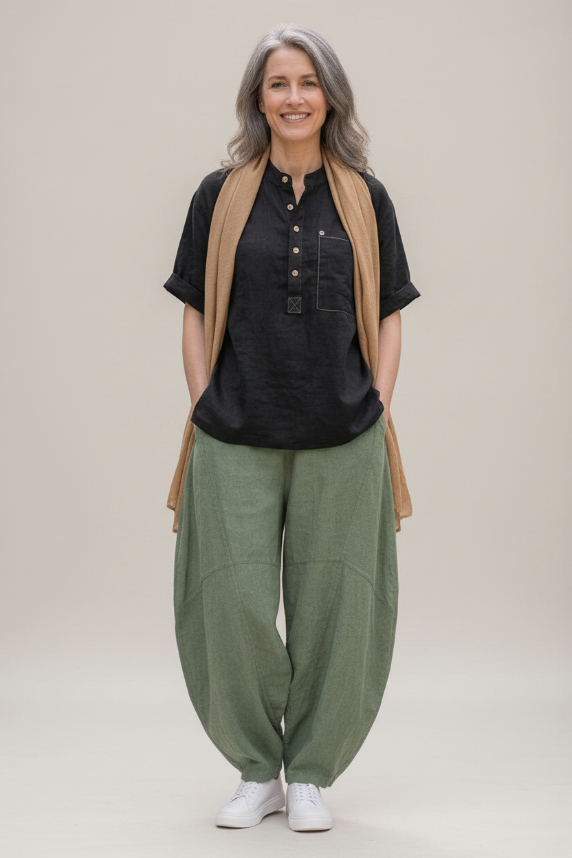 Women Plus Size Button Detail Short Sleeve Blouse