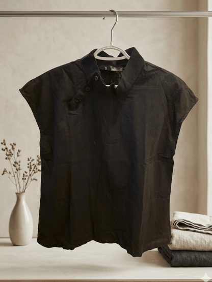 women_fashion - littlescollectionblouseSienna Relaxed Boho Everyday Blouselinen cotton top