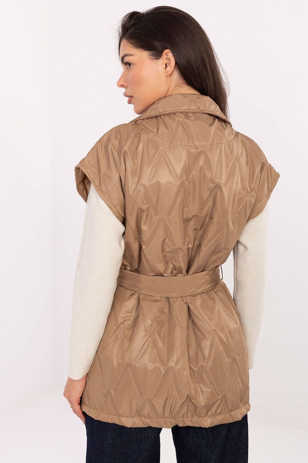 women_fashion - littlescollectionVestRue Paris Quilted Vest | Tie Belt Lapel with Pockets | One SizeMatterhorn_Vendor_Rue Paris