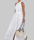 Cotton dress, Backless Button  UP, SHIRT COLLAR, sleeveless  DRESS